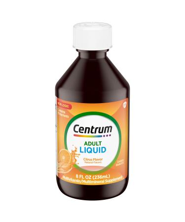 Centrum Liquid Multivitamin for Adults  Multivitamin/Multimineral Supplement with B Vitamins and Antioxidants  Citrus Flavor - 8 Fl Oz