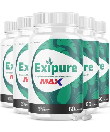 Exipure Pills Max Advanced Weight Fat Management Diet Shark Loss Support Dietary Supplement Capsules Tablets (5 Pack)