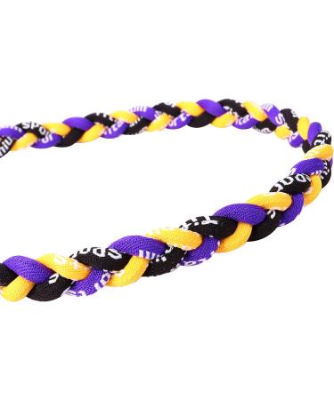 Wholesale Lot Of 12 Purple Yellow Black 20 Inch 3 Rope Braided Tornado Baseball  Necklaces Team Colors - Yahoo Shopping