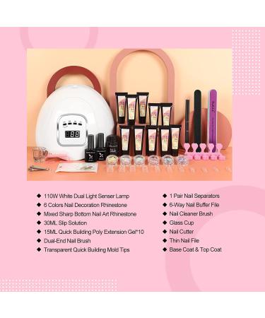 HS Nail Extension Poly Nail Gel Set Box Private Label 12 Colors Poly Acryl Gel  Nail Kit with UV LED Lamp - China Nail Gel and UV Gel price |  Made-in-China.com