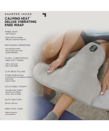 Calming Heat Neck Wrap by Sharper Image Personal Electric Neck Heating Pad  with Vibrations, 3 Heat & 3 Vibration Settings- 9 Relaxing Combinations