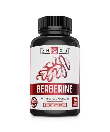 Zhou Nutrition Berberine with Oregon Grape for Healthy Fat Metabolism  Ketone Synthesis 60Count