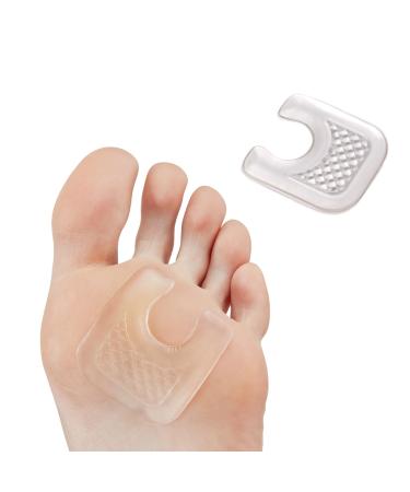  Natracure Advanced Gel Toe Separator (w/Toe Loop) - Spacer,  Corrector, Straightener to Cushion and Align Bent, Crooked, Overlapping Toes  - Corns, Pinky Tailor Bunions - (1104-M RET6PK) - Size: Small