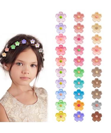 30 Pcs Mini Flower Claw Clips Matte Cherry Blossom Claw Clips Cute Flower Hair Clips Small Decorative Flower Jaw Clips Wedding Hair Accessories for Girls Women