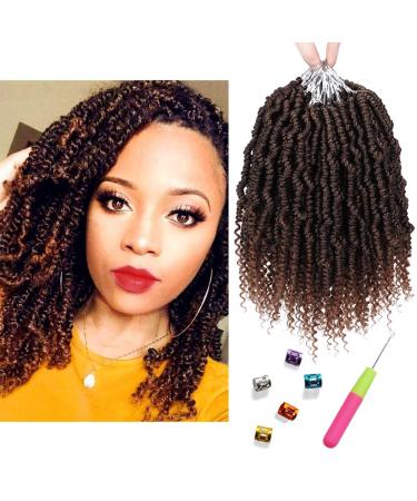 Dorsanee Pre-twisted Passion Twist Hair 10 Inch 8 packs Short Passion Twist  Crochet Hair Pre-looped Crochet Braids for Women Gray Passion Twists  Synthetic Curly Crochet Hair Extensions (1B/Gray) 10 Inch (Pack of