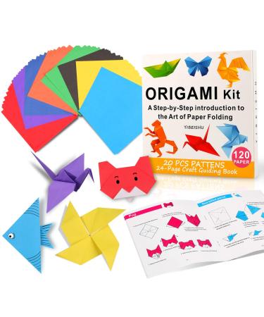 Origami 6x6 Paper Kit 50 Sheets 12 Vivid Colors Double Sided Printed  Traditional Patterns Square for Arts Crafts Projects, Japanese Sakura Chiyo