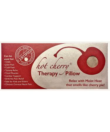 Hot Cherry Cervical/Rectangular Pillow (Tan Ultra Suede) Chronic Neck Pain  Relief Moist Heat Relaxes Muscles Menstrual Pain Cherry Pit Pillow FSA/HSA  Approved