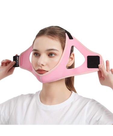 Anti Snoring Devices Adjustable Chin Strap for CPAP Users and Mouth Breathers - Advanced Solution Stop Snore Sleep Aid for Women and Men by Mikegohealth (Pink)