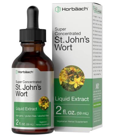St Johns Wort Tincture | 2 Oz | Alcohol Free | Vegeterian, Non-GMO, Gluten Free Liquid Extract | by Horbaach