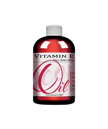 Vitamin E Oil - 100% Pure & Undiluted, Full Spectrum, D-Alpha Tocopherol, 75,000 IU - 8 oz - for Skin, Hair, Nails, Body Care Hydrating Rejuvenating Natural Antioxidant - Packaging May Vary