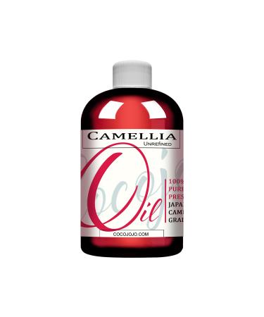 Japanese Camellia Seed Oil - 100% Pure, Unrefined, Cold Pressed, Non-GMO Bulk Carrier - 8 oz - for Skin, Hair, Nails, Body, Facial Hair - Hydrating Moisturizing Vegan Nourishing - Packaging May Vary
