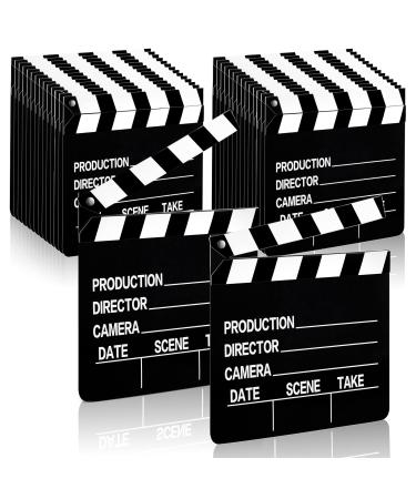 Movie Film Clap Board Halloween Party Props 7 x 8 Inch Cardboard Movie  Clapboard Movie Directors Clapper Writable Cut Action Scene Board Movie  Night Centerpiece for Movies Films Photo Props (20 Pcs)