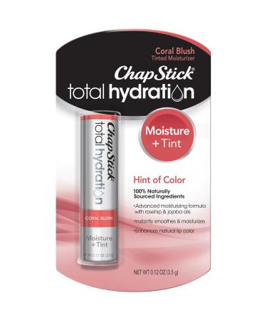 ChapStick Total Hydration Moisture + Tint Coral Blush Tinted Lip Balm Tube  Tinted Moisturizer - 0.12 Oz