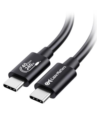 Cable Matters USB-IF Certified 40Gbps USB 4 Cable 3.3 ft 8K Video 240W Charging USB4 Cable/USB C Display Cable PD 3.1 Compatible with Thunderbolt 4 iPhone 15 Pro Max MacBook XPS Surface Pro 3.3 Feet