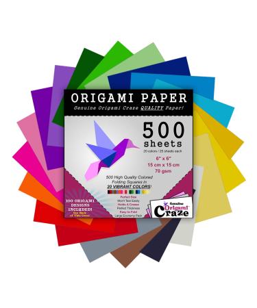 Origami Paper Large, Opret 100 Sheets 20x20cm / 8 inch Large