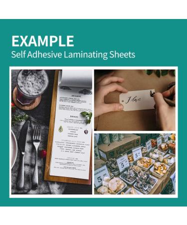  No Heat Laminating Sheets Self Sealing 8.5 x 11 Inch, 25 Pack,  4mil Thickness, Transparent, No Machine Self Adhesive Laminating Sheets,  Protect documents and Photos [Letter Size] by HA SHI : Office Products