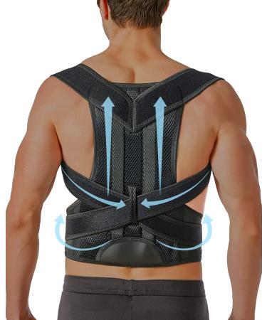 Back Support Belt for Men and Women Adjustable Back Brace for Men Lower  Back Posture Corrector for Men and Women Shoulder Posture Support for Improve  Posture Provide and Back Pain Relief(Medium(24-29 Inches))