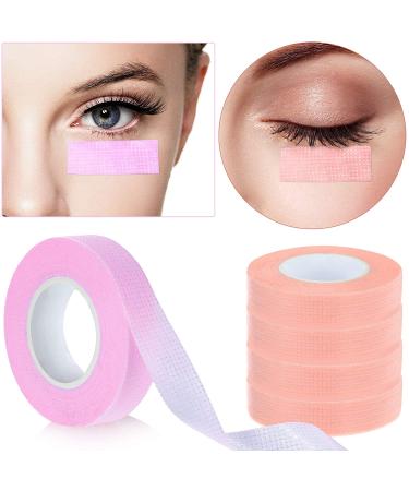 9 Rolls Eyelash Extension Tape Adhesive Fabric lash Tape Breathable  Micropore Eyelash Tape PE Lash Tape Makeup Tape for Hooded Eyes Invisible  Lash Supplies Pink 0.5 x 10 Yards/Rolls