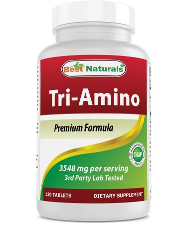 Best Naturals Tri-Amino with L-Arginine, L-Ornithine, L-Lysine 120 Tablets (New Improved Formula)