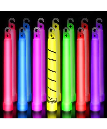 iGlow 14 Pieces Glow Party Ultra Bright Glow Sticks - Emergency Light Sticks for Camping Accessories, Parties, Hurricane Supplies, Earthquake, Survival Kit and More
