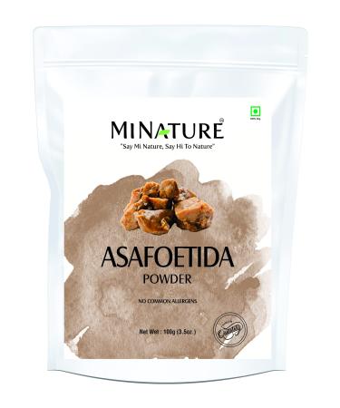 Asafoetida Powder ( Hing)( Asafetida ) by mi nature | 100% Pure and Natural | 100g( 3.5oz) | Indian spice for cooking| From India | 100% ONLY ASAFOETIDA POWDER-no external additives added.