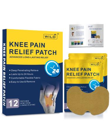 Knee Pain Relief Patch Large, Maximum Strength | Fast Acting | Long Lasting | Arthritis Pain Relief for Lower Back, Joint Pain, Neck, Knees Pain, Joint Heat Patches for Back Pain - 12 Patches