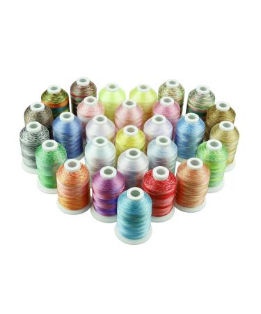 Simthreads 2 Huge Spools White Bobbin Fill Thread 60wt for Embroidery Machine and and Sewing Machines - 5500 Yards ea
