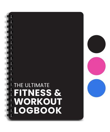 Ultimate Fitness Journal  Gym Workout Log Book 6 x 8 Inches Track 100 Workouts - Exercise Weightlifting  Training Diary for Men  Women - Set Goals  Track Progress (Black)
