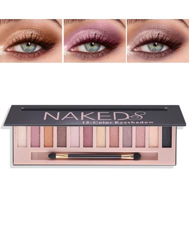 NVLEPTAP 12 Colors Naked Nude Natural Matte Eyeshadow Palette with Brush  Waterproof & Long Lasting Smokey Eye Makeup(Matte)