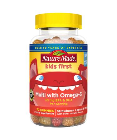 Nature Made Kids First Multivitamin with Omega-3  Kids Vitamins and Minerals for Nutritional Support  70 Kids Multivitamin Gummies 70 Count (Pack of 1)