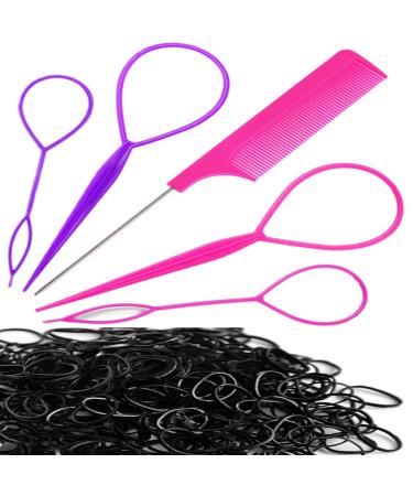 1000pcs Black Hair Ties Elastics No Damage Mini Rubber Bands for Girls Baby  Toddler Non-slip Tiny Hair Rubber Bands Fashion Hair Accessories(Large  Black) Large 1000pcs Black