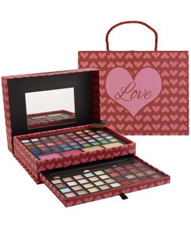 Makeup Kits for Teens - 2-Tier Love Make Up Gift Set and Eyeshadow Palette for Teen Girls and Juniors -Variety Shade Array - Full Starter Kit for Beginners or Pros by Toysical