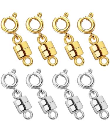 925 Sterling Silver Necklace Clasps and Closures,Gold and Silver