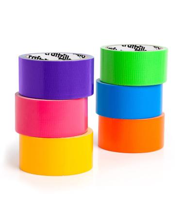 Craftzilla Colored Masking Tape 11 Extra Large Rolls 1,815 Feet x 1 Inch of  Colorful Craft Tape Vibrant Rainbow Color Teacher Tape Great for Art, Lab,  Labeling & Classroom Decorations
