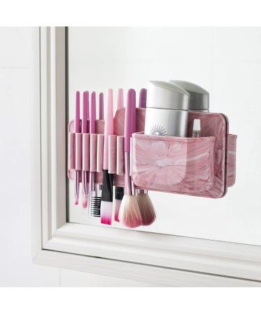 2pcs Brush Drying Holder, Wall‑mounted Silicone Makeup Brush Holder  Cosmetic Brush Drying Rack Toothbrush Storage Rack Organizer