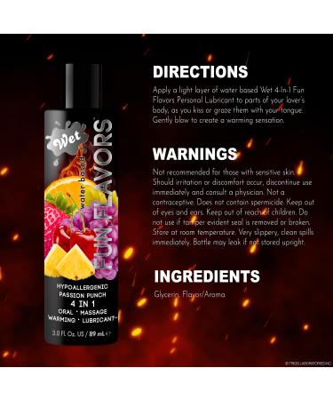 Wet Fun Flavored Passion Punch 4 in 1 Edible Lubricant