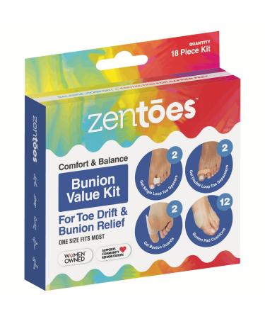 ZenToes Metatarsal Felt Pads - 6 Pair Pack - Contoured Adhesive Ball of Foot Cushions - Adhere to Shoe Insoles or Feet