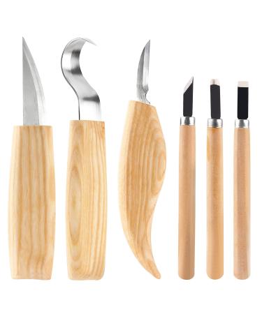 Wood Whittling Kit-Wood Carving Tools Kit with 8 pcs Whittling  Knife-Widdling Kit for Spoon, Bowl Or Woodwork-Woodworking Kit Gifts for  Men-Wood