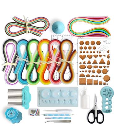 JUYA Paper Quilling Kits with 30 Colors 600 Strips and 8 Tools (Paper  Width:3mm Blue Tools) Blue Tools Paper Width:3mm
