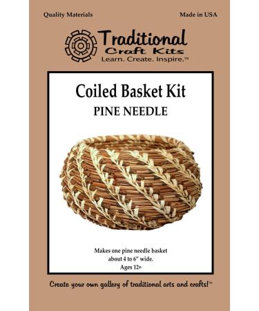 Traditional Craft Kits Coiled Basket Kit Beginners - Pine Needle - Basket  Weaving Kit Set Complete with Instructional Booklet and Basket Making  Supplies