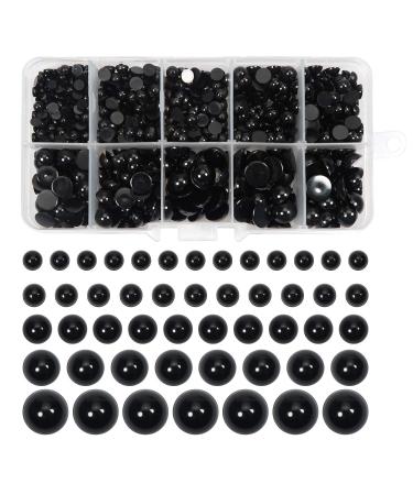 TOAOB 300pcs Plastic Wiggle Googly Eyes Self Adhesive 12mm Black Round  Sticker Eyes DIY Arts Crafts Scrapbooking Accessories