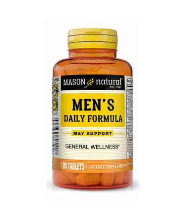 MASON NATURAL Mens Daily Formula Equivalent to One a Day Mens Brand Tablets - 100 ea