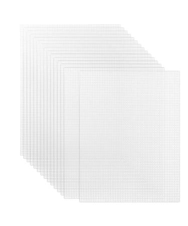 Pllieay 3 Pieces Big Size Mesh Plastic Canvas Sheets for Embroidery,  Acrylic Yarn Crafting, Knit and Crochet Projects, 6 Count(19.6 X 13 inch)