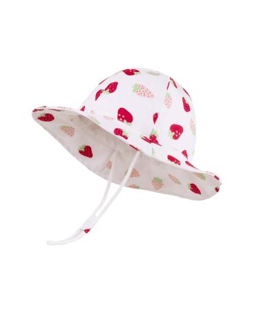 LANGZHEN Beach Sun Protection Hat for Baby Girls Adjustable