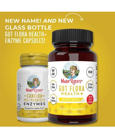 Gut Flora Health+ Enzymes by MaryRuth's | Up to 2 Month Supply