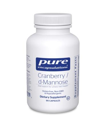 Pure Encapsulations Cranberry/D-Mannose | Supplement Made from 100% Cranberry Fruit Solids to Support Urinary Tract Health* | 90 Capsules 90 Count (Pack of 1)