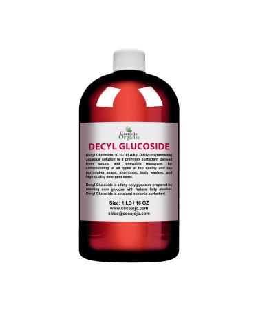 Decyl Glucoside Natural Surfactant - 16 oz - Natural, Plant Derived, Non-GMO, Biodegradable - For Formulations and DIY Skin Care - For Shower Gels, Foaming, Body Soap, Shampoos, Face Cleansers