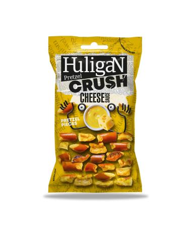 HuligaN Pretzel Crush Ready to Eat Snack Flavoured in Cheese Sauce 18 x 65 Grams