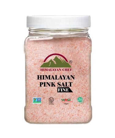 Himalayan Chef Himalayan Pink Salt Fine Grain, Plastic Jar-5 lbs 5 Pound (Pack of 1) Plastic Shaker