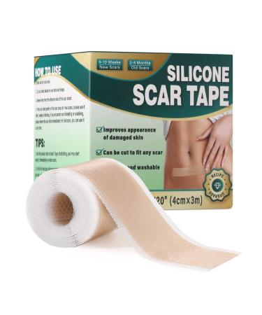 Silicone Scar Tape(1.6 × 120Roll-3M), Medical Silicone Scar Sheets,  Strips, Scars Away, Effective Professional Scar Removal Sheets for Keloids